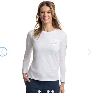 Vineyard Vines Long Sleeve Whale Print Tee